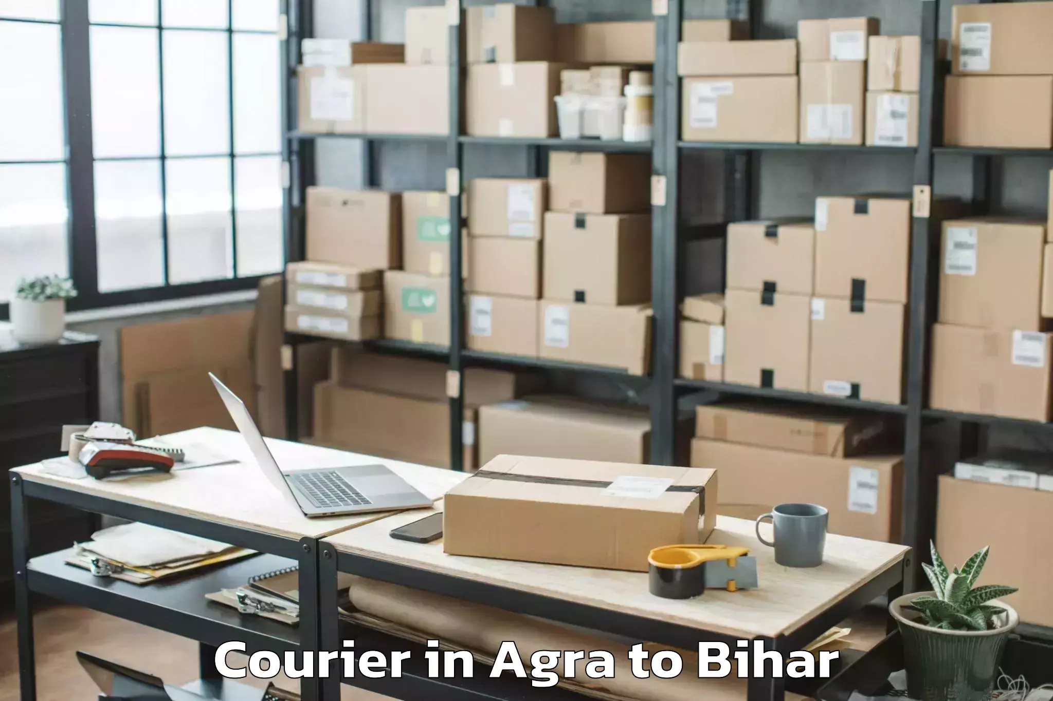 Easy Agra to Lauriya Nandangarh Courier Booking